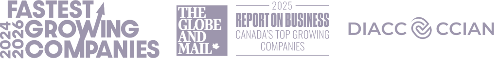 Fastest Growing Companies 2024/2025 · The Globe and Mail · Report on Business Canada's Top Growing Companies · DIACC CCIAN